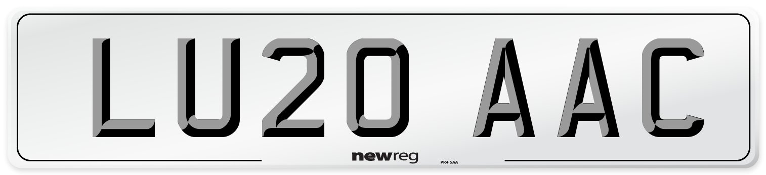 LU20 AAC Number Plate from New Reg